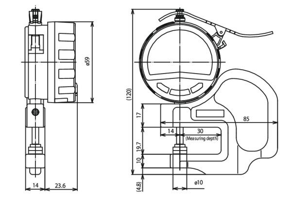 Mitutoyo M-547-315 Thickness Gages เกจวัดความหนาแบบดิจิตอล (0 - 10mm)